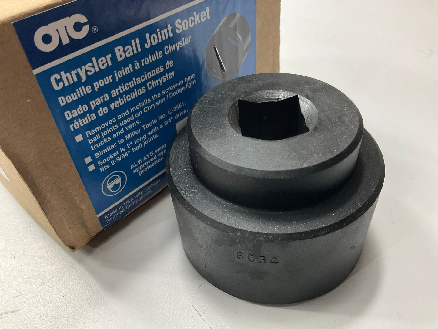 OTC 8034 Ball Joint Socket For Chrysler 2-9/64'', 3/4'' Drive