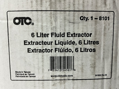 OTC 8101 Fluid Evacuation / Brake Bleeding Tool  6 Liter Fluid Extractor