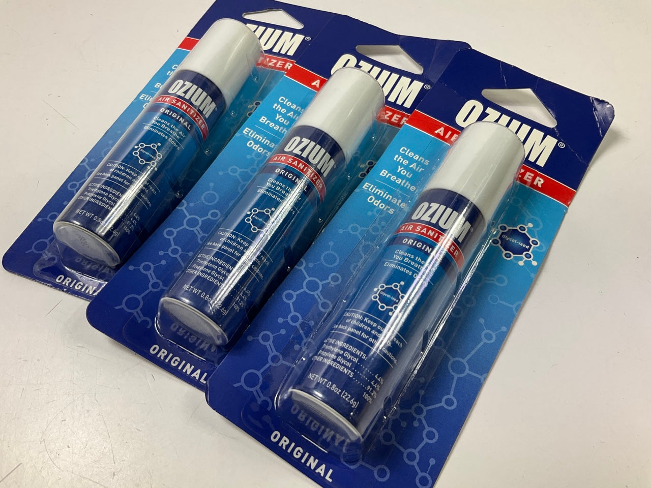 Ozium OZ1 Air Cleaner 0.8 Oz Spray, Original 3-PACK