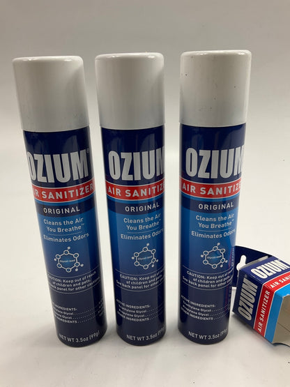 (3) Ozium 3.5 Oz. Air Sanitizer & Odor Eliminator Spray, Original Scent