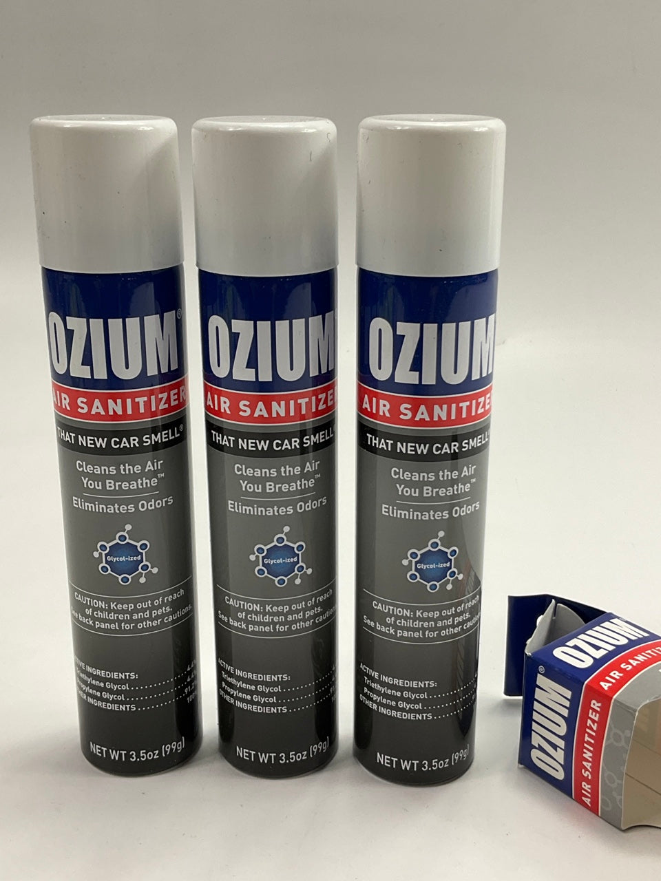 (3) Ozium OZM-22 Smoke & Odor Eliminator Air Sanitizer / Freshener 3.5oz