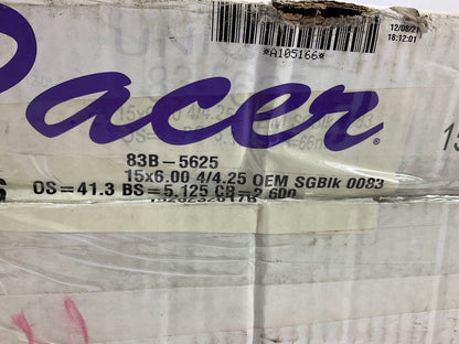 Pacer A105166 4x108 (4x4.25 Inches) Black Steel Wheel 15''x6'', +41mm Offset