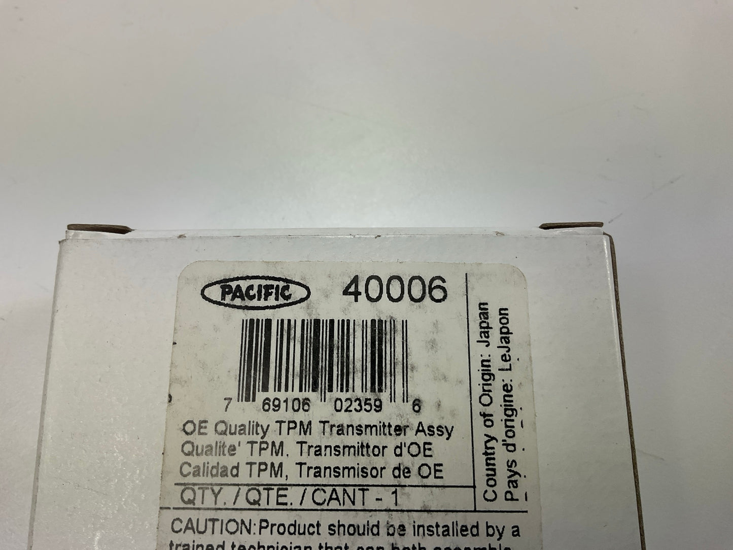 (4) Pacific 40006 TPMS Tire Pressure Monitor Sensor, Made In Japan PAXPMV1017