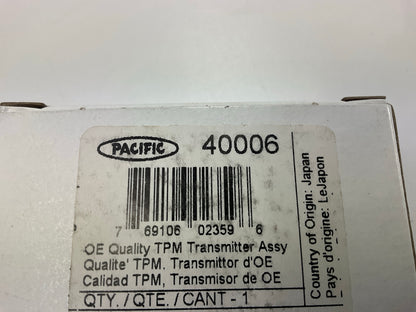 Pacific 40006 TPMS Tire Pressure Monitor Sensor, Made In Japan PAXPMV1017