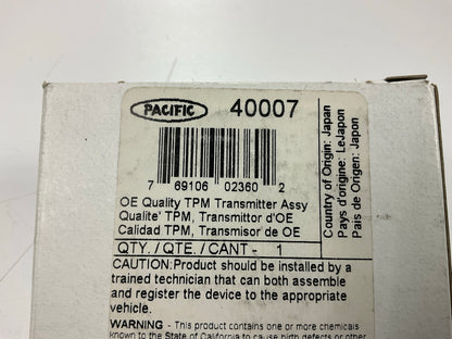(4) Pacific 40007 TPMS Tire Pressure Monitor Sensor PAXPMV1037, Made In Japan