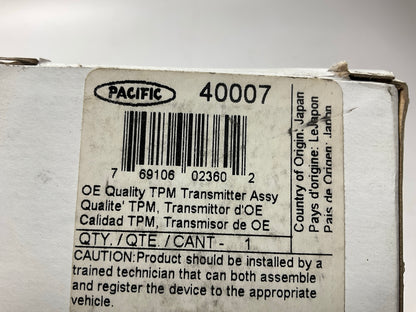Pacific 40007 TPMS Tire Pressure Monitor Sensor - 05-06 Tundra, 05-07 Sequioia