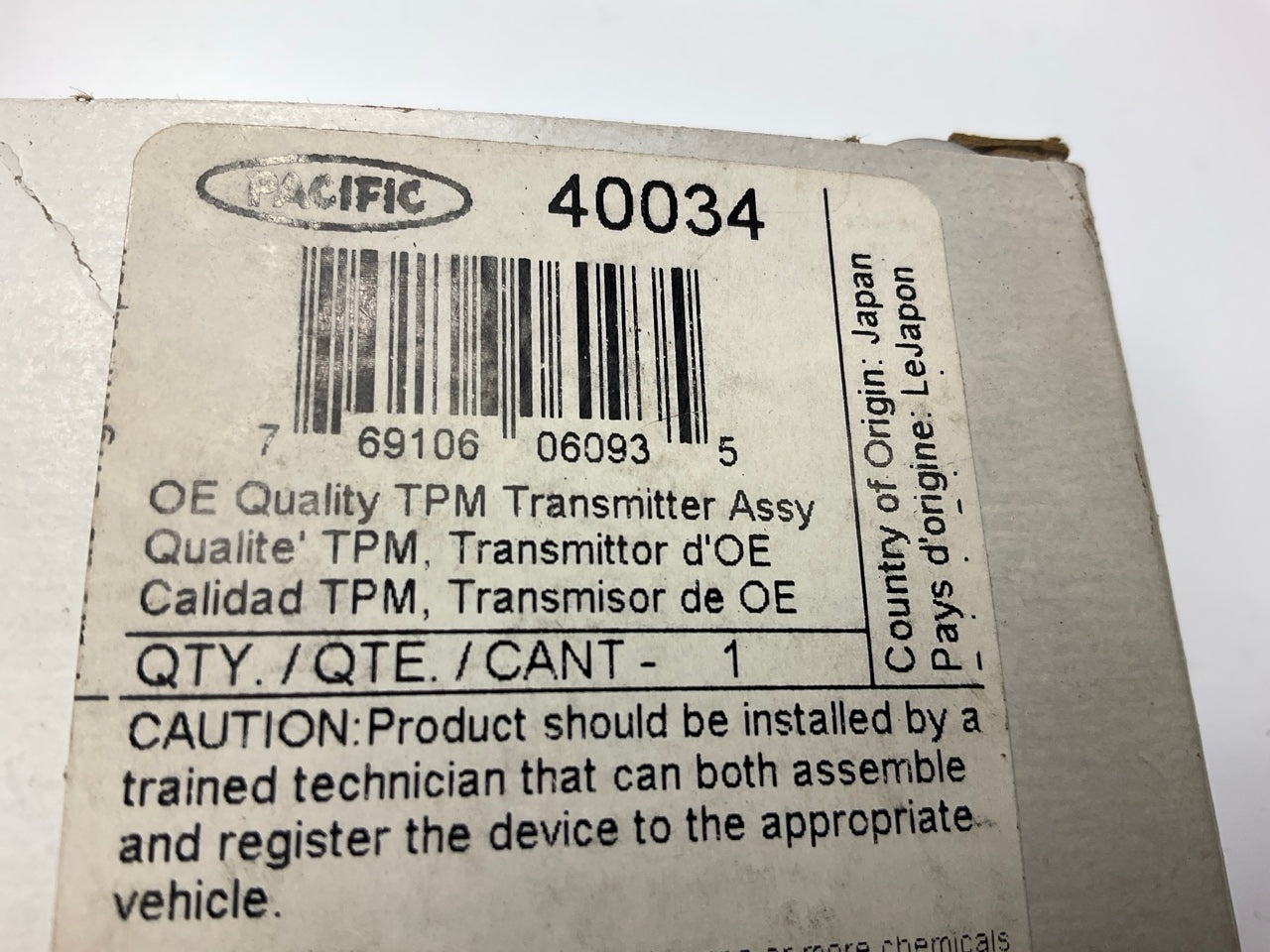 Pacific 40034 TPMS Tire Pressure Monitor Sensor For 2007-2011 Honda CR-V