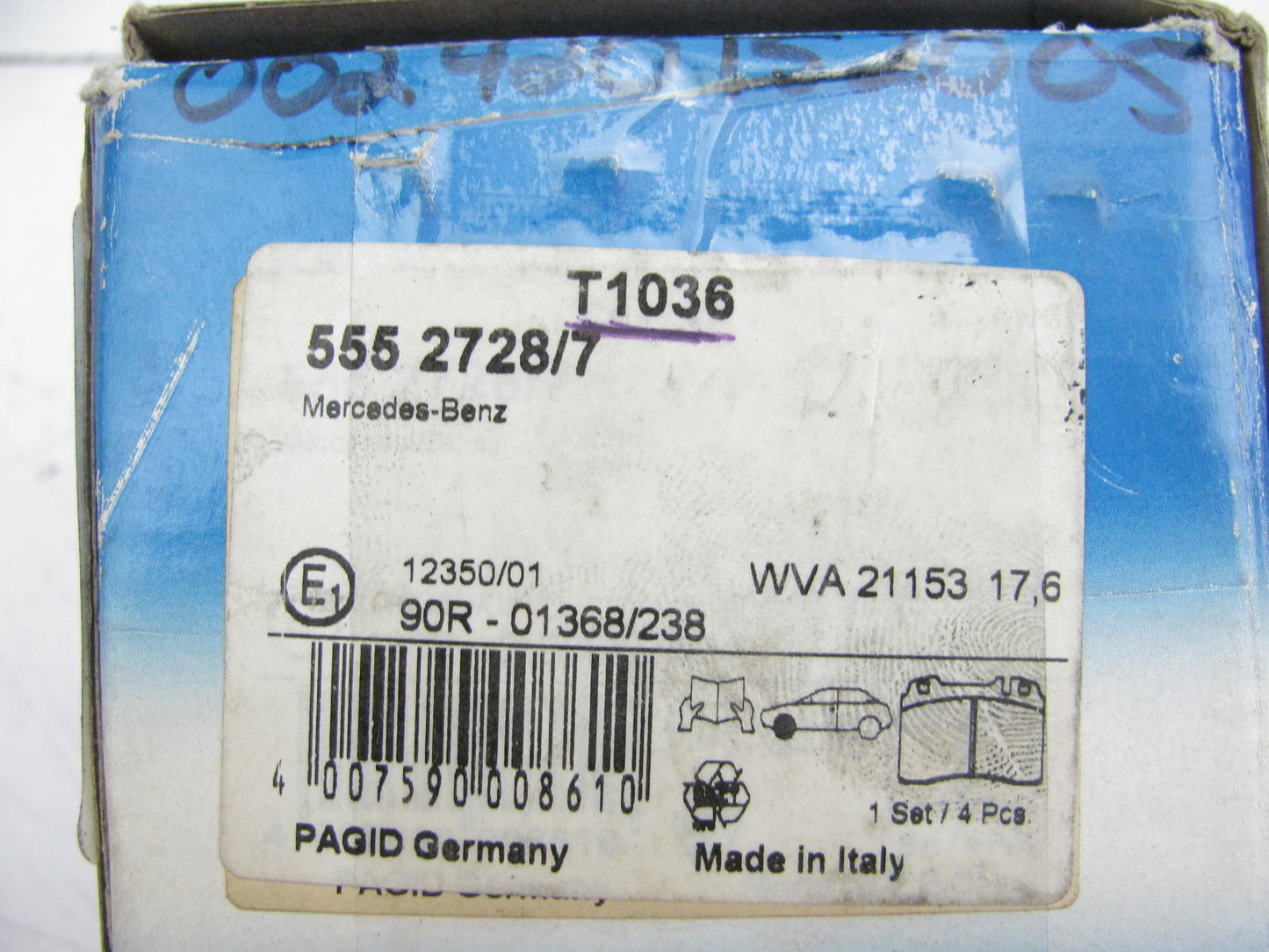 Pagid T1036 FRONT Disc Brake Pads