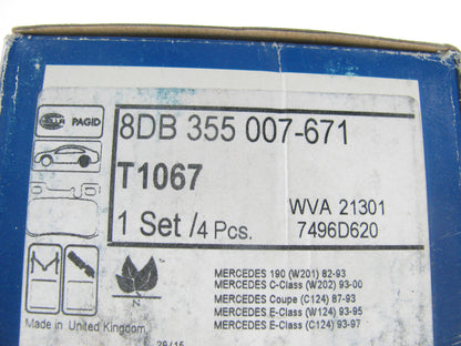 Pagid T1067 Disc Brake Pad Set - Rear