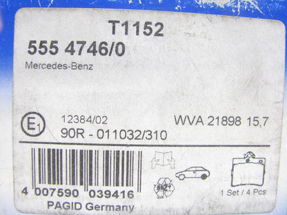 Pagid T1152 REAR Disc Brake Pads