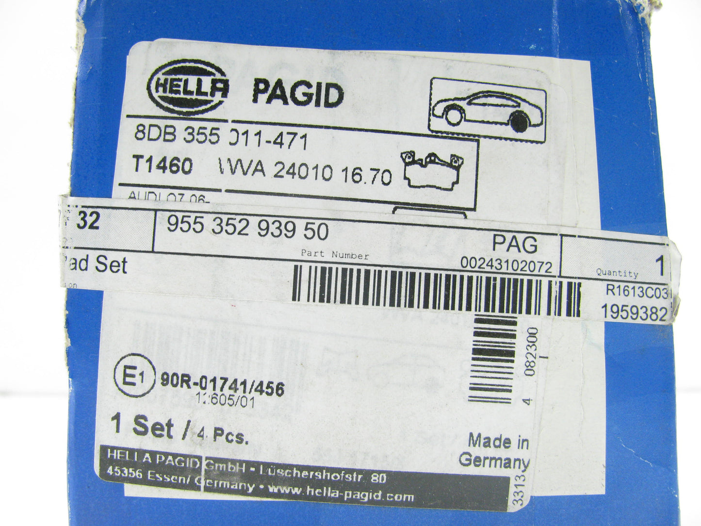 Pagid T1460 Rear Disc Brake Pads