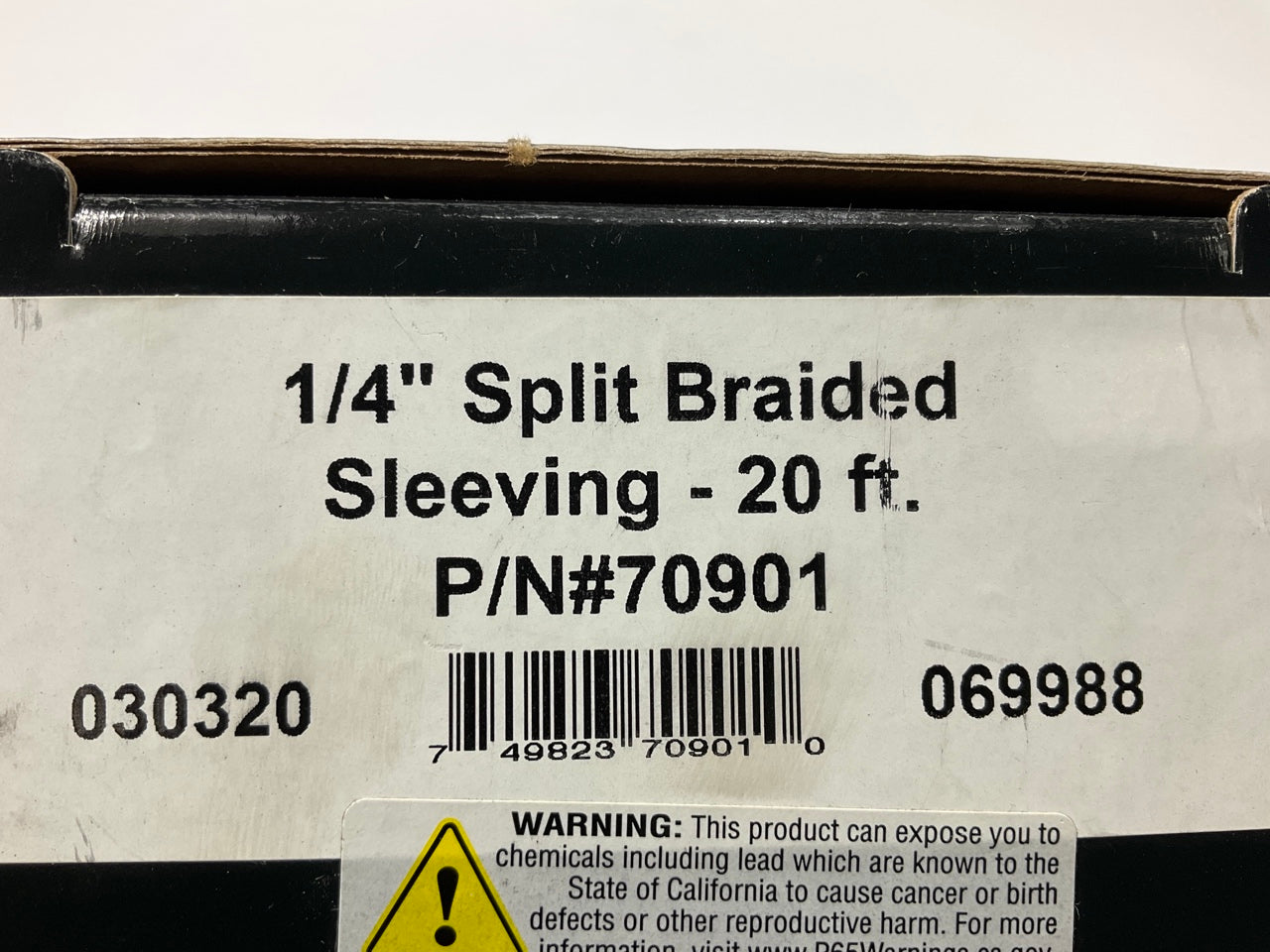 Painless 70901 20 Feet, 1/4'' Split Braided Wire Loom Sleeve Protective Sleeving