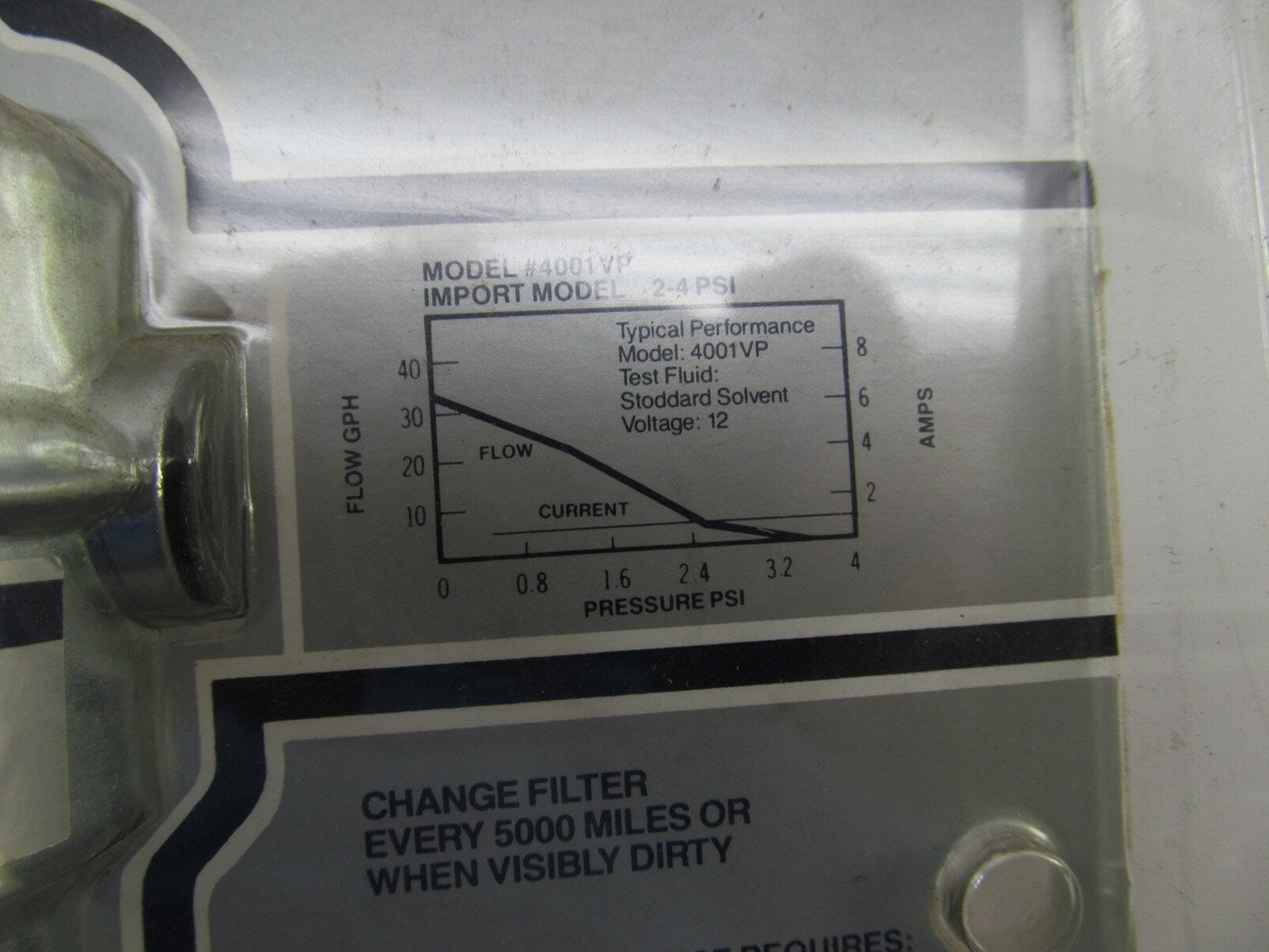 Parker 4001VP  2-4 PSI Low Pressure Electronic Fuel Pump