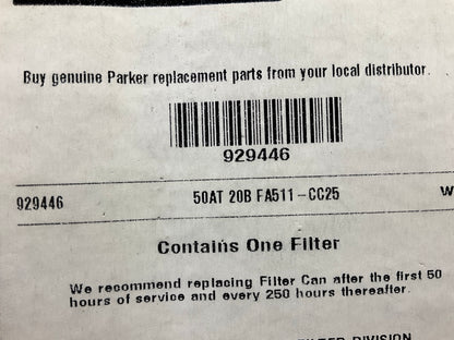 Parker 929446 Hydraulic Filter Replaces 92846 210464 59438838 210464
