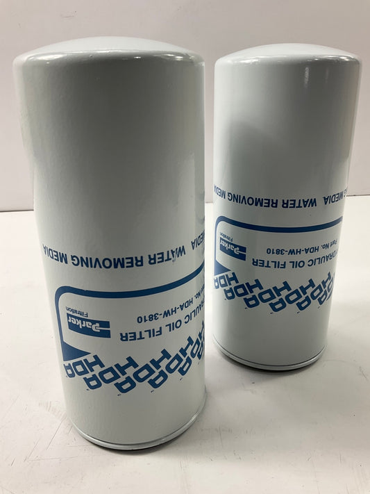 (2) Parker HDAHW3810 Water Absorbing Hydraulic Filter, 10 µm 1''-12 Thread, 455ml