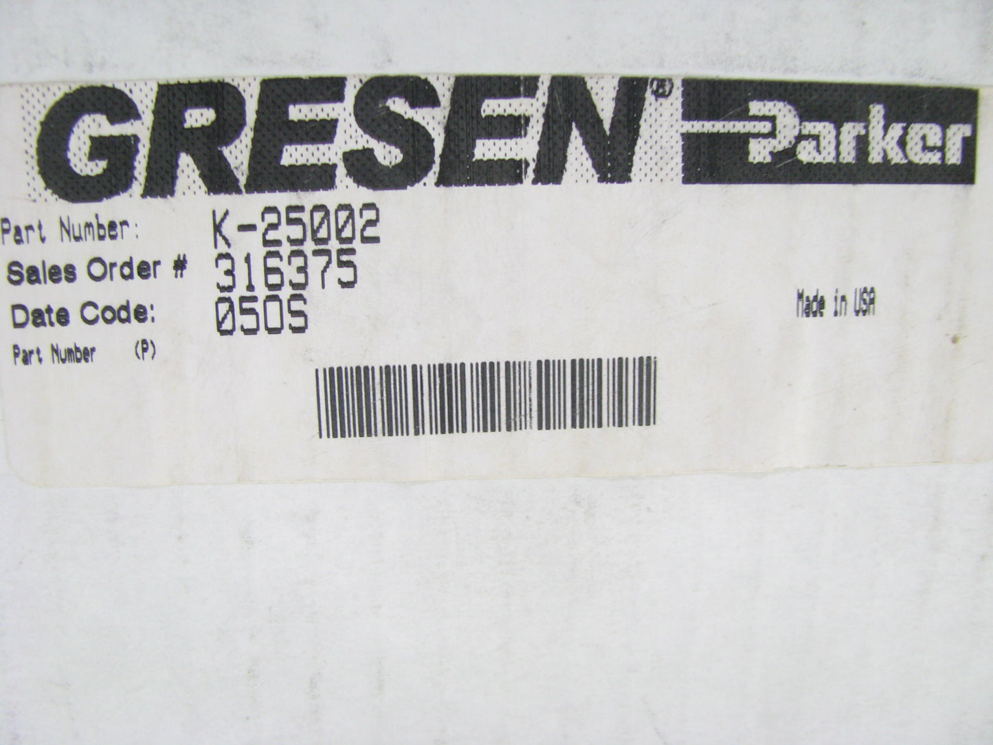 Parker K-25002 Industrial Hydraulic Filter FST2 W13B907