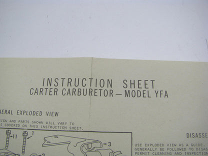 Parts Master 10467 Carburetor Rebuild Kit For 1975-1977 Ford Carter 1-BBL