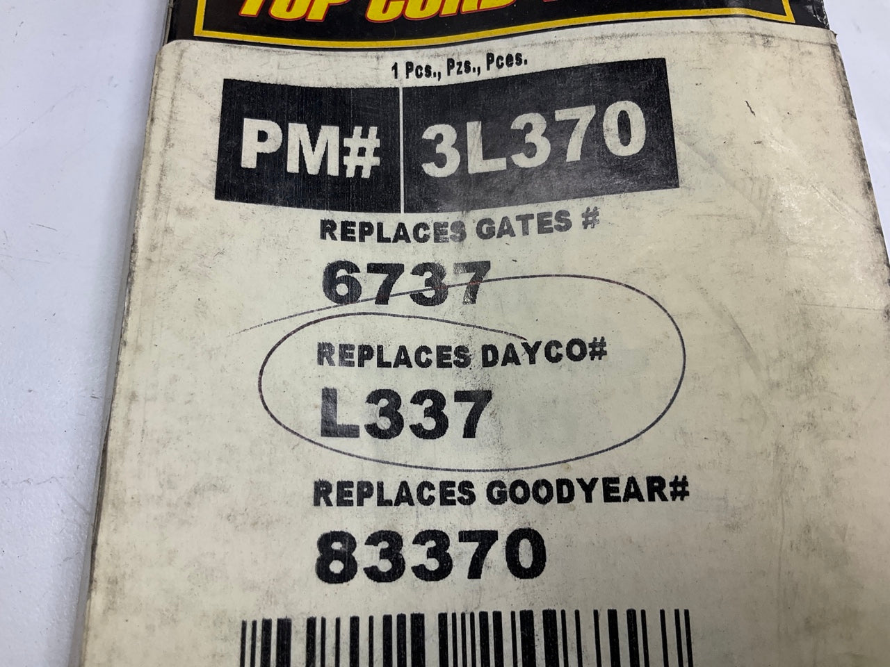 Parts Master 3L370 Lawn & Garden Power Equipment Accessory Drive Belt, 3/8 X 37''