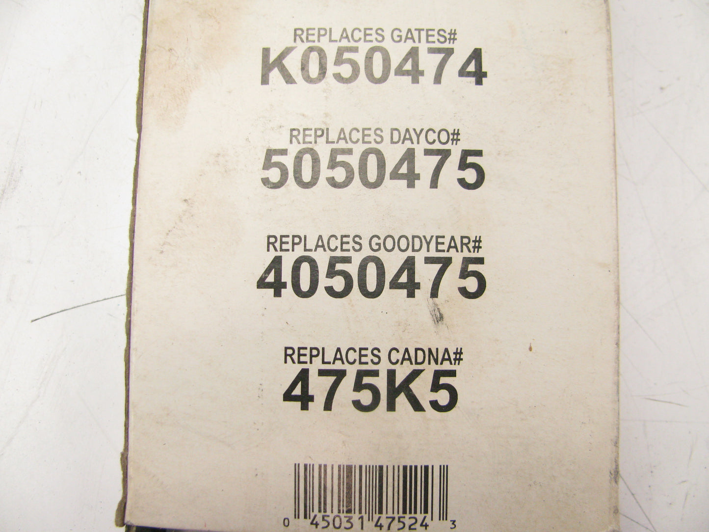 Parts Master 475K5 Serpentine Belt - 0.69'' X 47.50'' - 5 Ribs