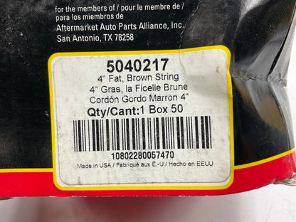 Parts Master 5040217 4'' Brown Tire Repair Plug Strings, Box Of 50