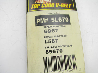 Parts Master 5L670 Lawn & Garden Power Equipment Drive Belt - 5/8'' X 67''