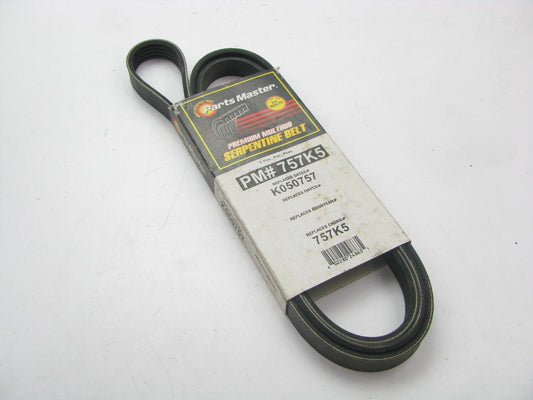 Parts Master 757K5 Serpentine Belt - 0.69'' X 76.50'' - 5 Ribs