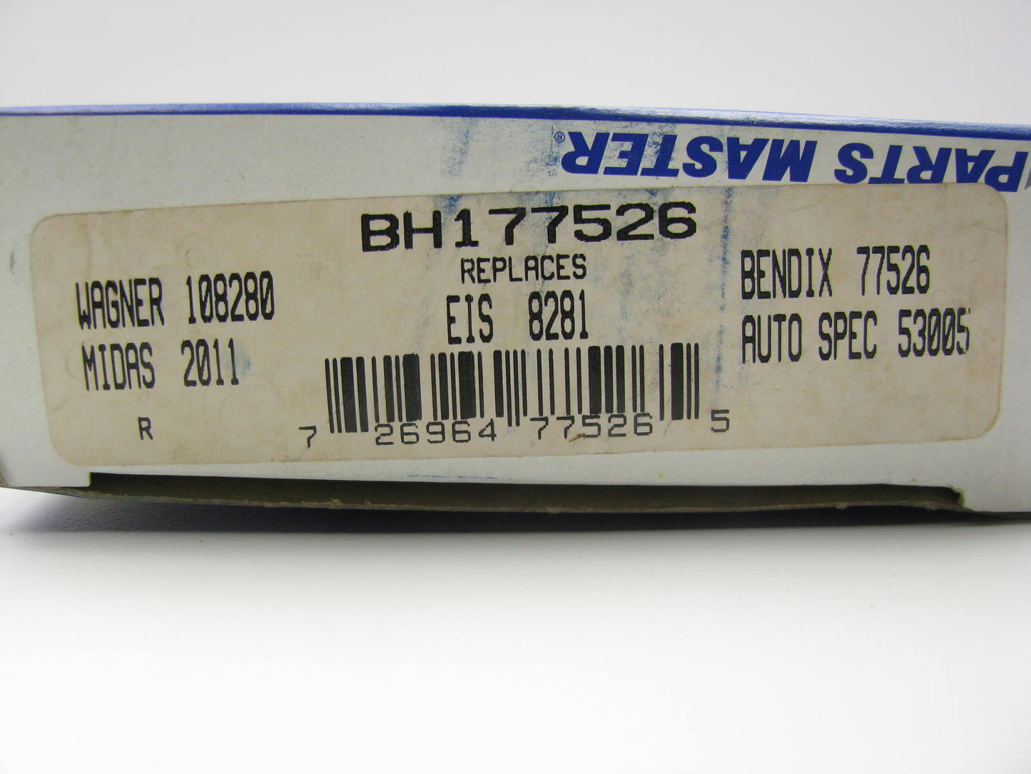 Parts Master BH177526 FRONT Brake Hose