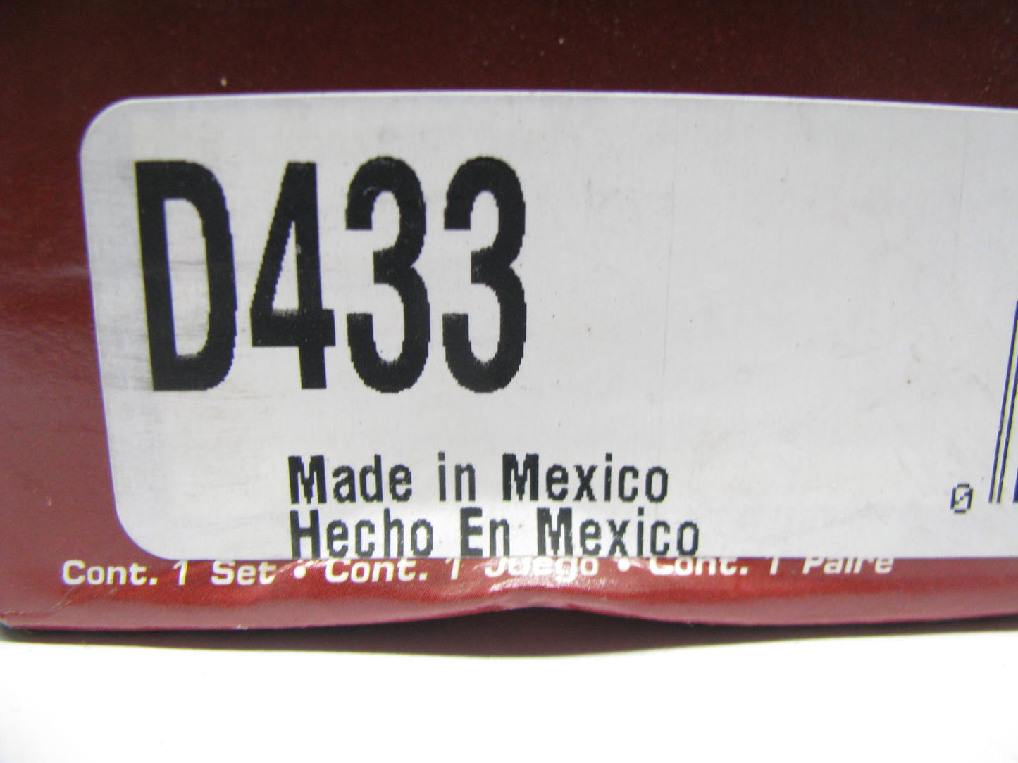 1995-2004 Toyota Tacoma RWD (2WD ONLY) Front Brake Pads Parts Master # D433