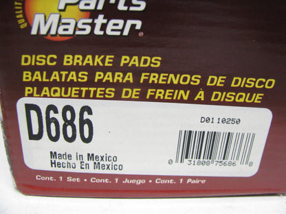 Parts Master D686 Front Disc Brake Pads For 1996-1998 Toyota T100 RWD