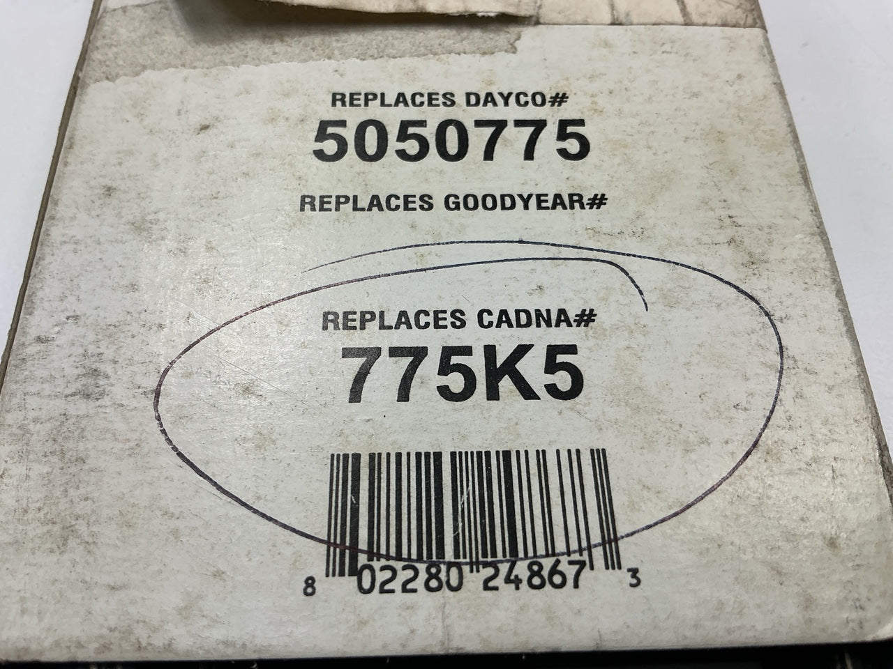 Parts Master K050778 Serpentine Belt 1993-02 Saturn SC2 SL2 SW2 - 5 RIBS