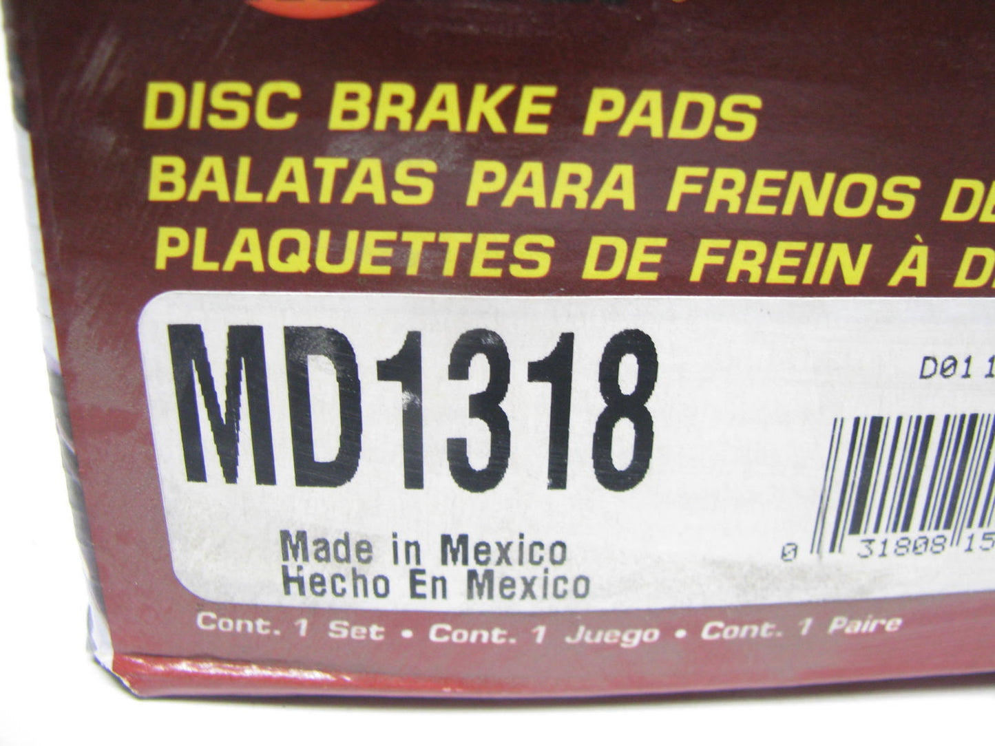 Parts Master MD1318 Rear Disc Brake Pad Set For 2007-2013 Sprinter 3500