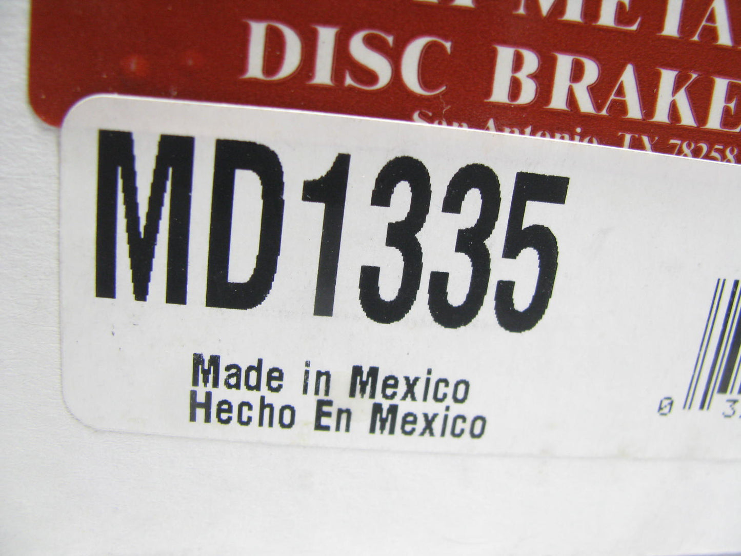 Parts Master MD1335 Semi-Metallic Disc Brake Pad Set - Front / Rear