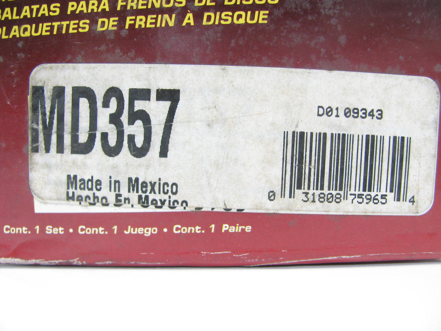 Parts Master MD357 Front Disc Brake Pad Set - Semi-Metallic