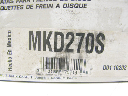 Parts Master MKD270S Front Disc Brake Pads - Semi-Metallic