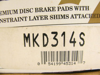 Parts Master MKD314S Rear Disc Brake Pad Set - Semi-Metallic