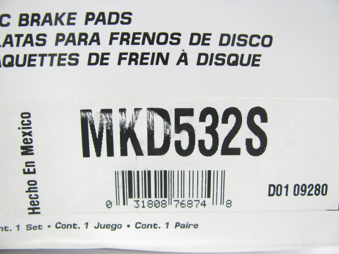 Parts Master MKD532S Rear Brake Pads 95 Eclipse 95 Talon 07-09 Mitsubishi Galant