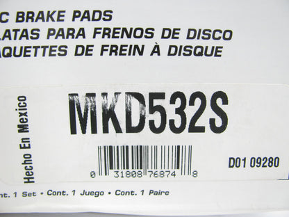 Parts Master MKD532S Rear Brake Pads 95 Eclipse 95 Talon 07-09 Mitsubishi Galant