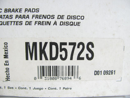 Parts Master MKD572S Rear Disc Brake Pads - Semi-Metallic