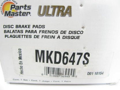 Parts Master MKD647S FRONT Brake Pads For 1994-1996 Nissan 300ZX