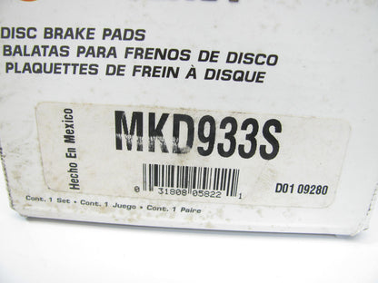 Parts Master MKD933S Front Disc Brake Pads - Semi-Metallic
