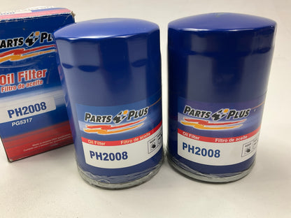 (2) Parts Plus PH2008 Engine Oil Filter