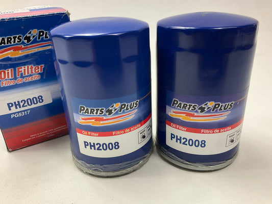 (2) Parts Plus PH2008 Engine Oil Filter