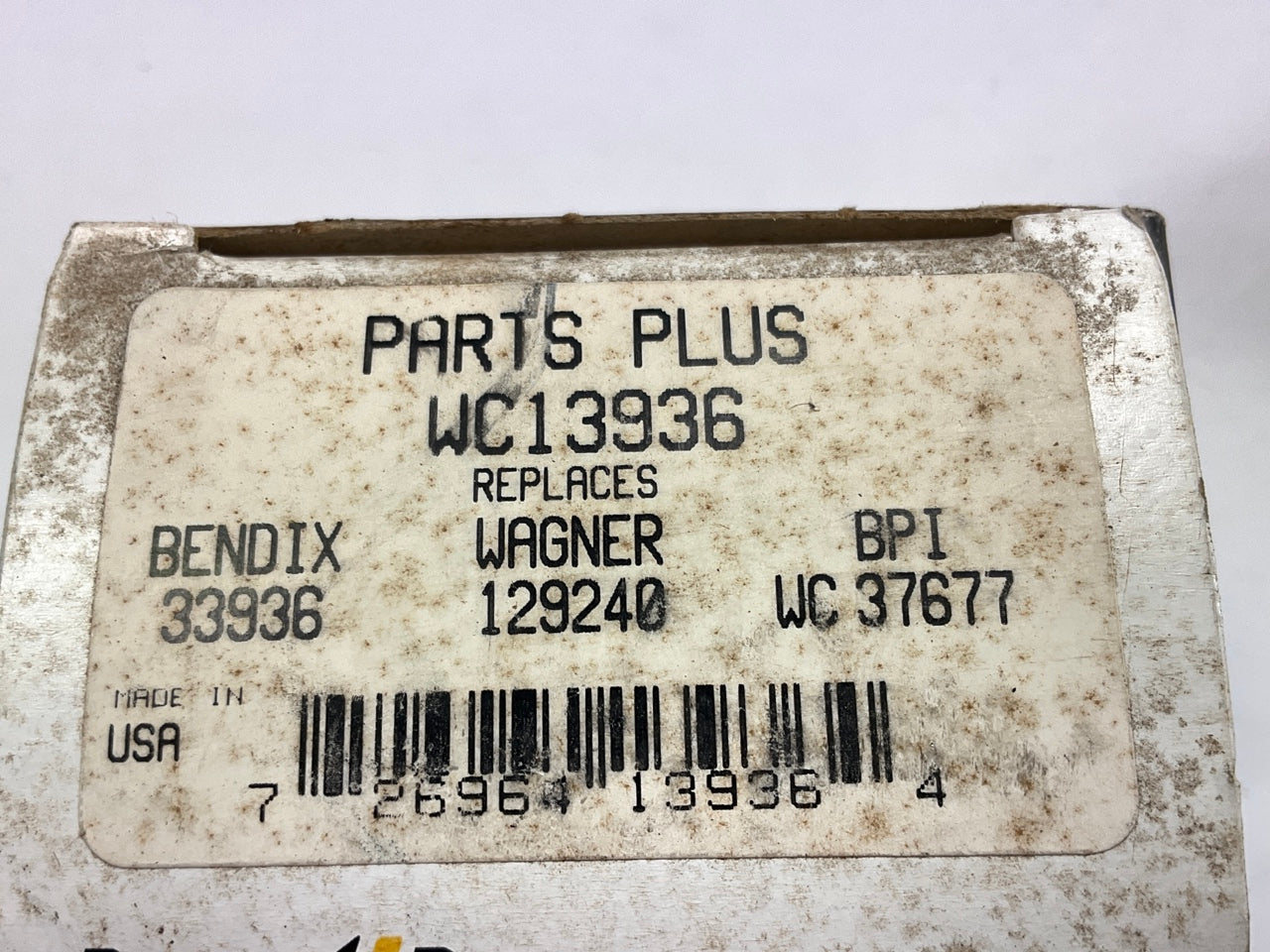 Parts Plus WC13936 Rear Drum Brake Wheel Cylinder
