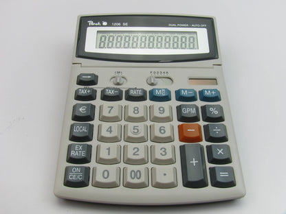 Peach 1206SE PR662 Solar Desktop Display Calculator