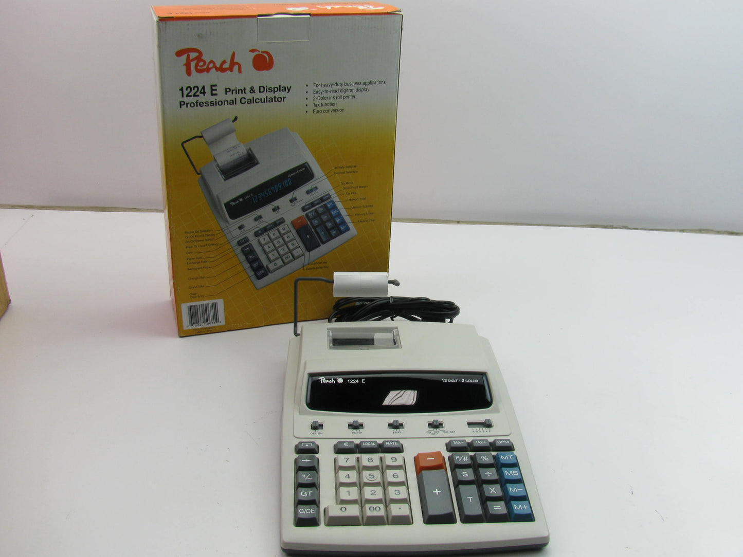 Peach 1224E Desktop PR671 Print & Display Professional Calculator
