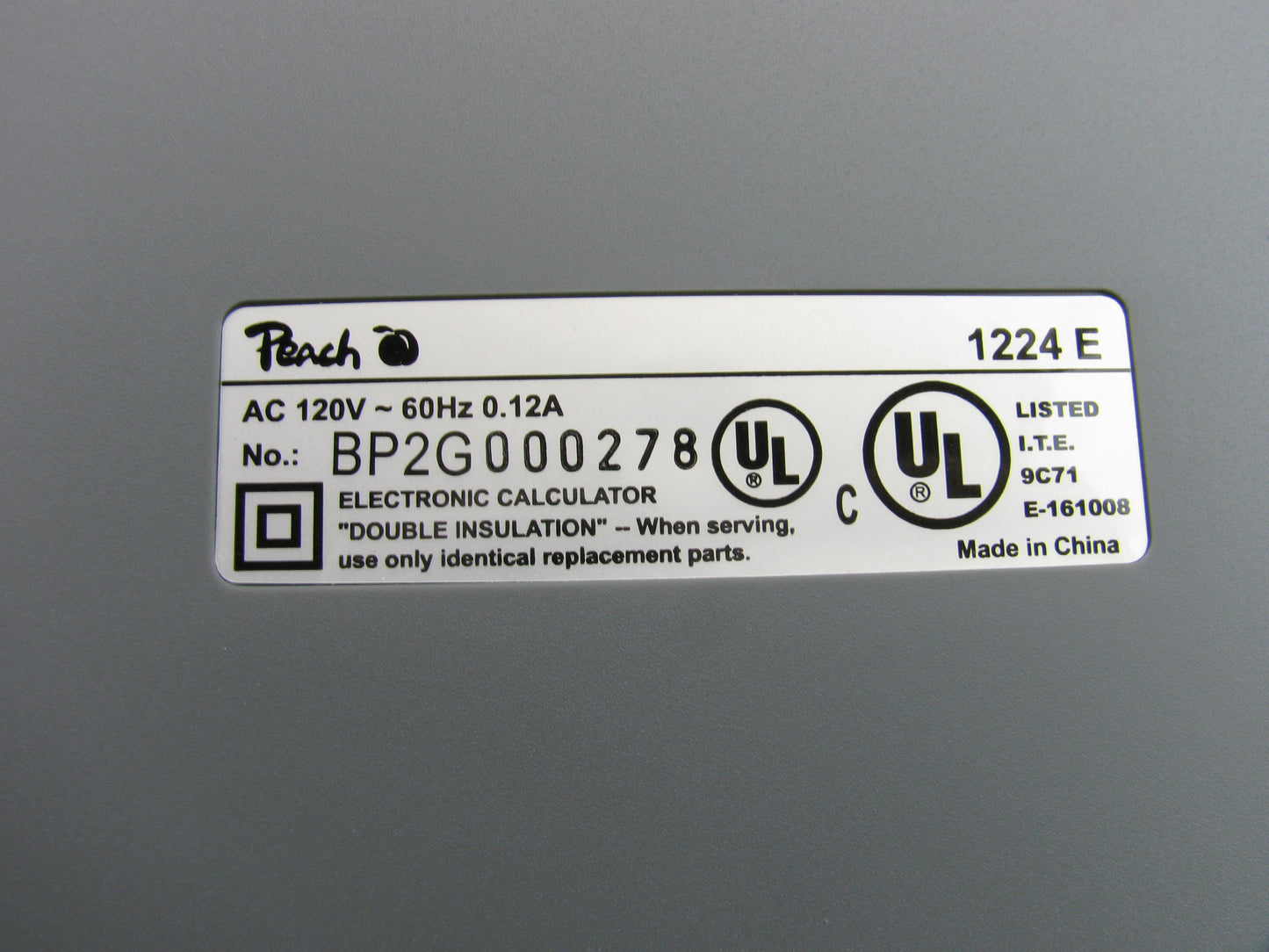 Peach 1224E Desktop PR671 Print & Display Professional Calculator