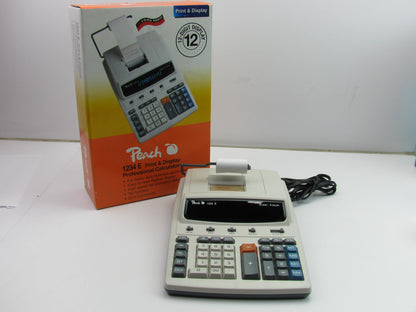 Peach 1234 Desktop Print & Display Professional Calculator 2 Color