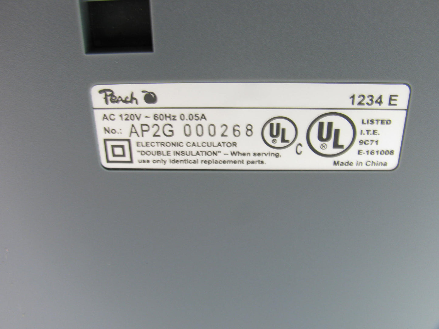 Peach 1234 Desktop Print & Display Professional Calculator 2 Color