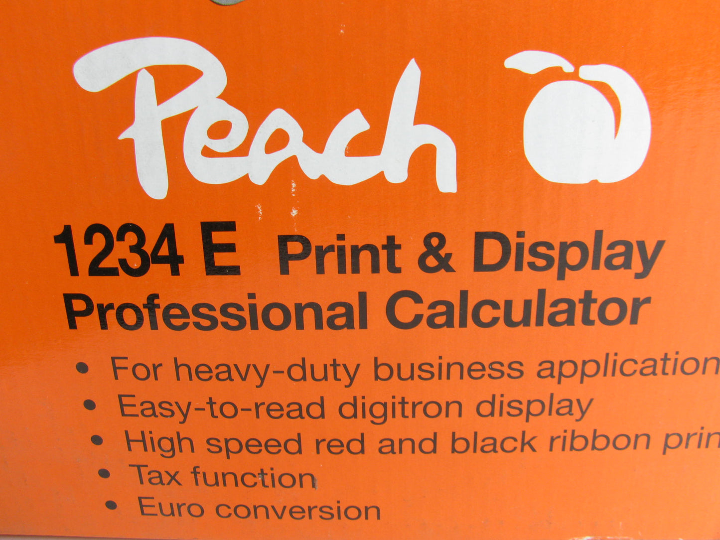 Peach 1234 Desktop Print & Display Professional Calculator 2 Color
