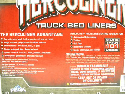 Herculiner HCL1B8  1 Gallon DIY Truck Brush On Bed Liner Kit  Black